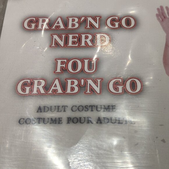 Adult Grab'n Go Nerd Costume - NWT One Size - Picture 3 of 6